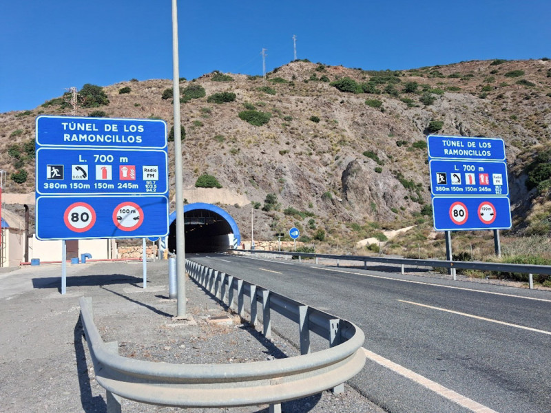 Túnel de Los Ramoncillos de la A-7 a su paso por la provincia de Granada (MINISTERIO DE TRANSPORTES Y MOVILIDAD SOSTENIBLE)