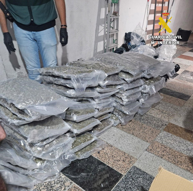 Marihuana envasada intervenida en la operación 'Nazarí 152 Albolut (GUARDIA CIVIL) Marihuana envasada intervenida en la operación 'Nazarí 152 Albolut (GUARDIA CIVIL)