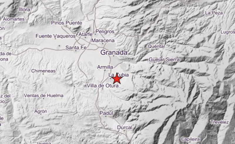Terremoto de 3,7 con epicentro en La Zubia ampliamente sentido en Granada y su área metropolitana. A 14 de agosto de 2026 (IGN SISMOLOGÍA)