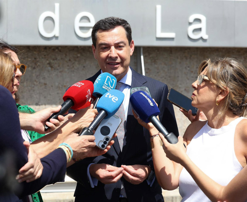 El presidente de la Junta de Andalucía, Juan Manuel Moreno Bonilla (MARTA FERNÁNDEZ/EUROPA PRESS)