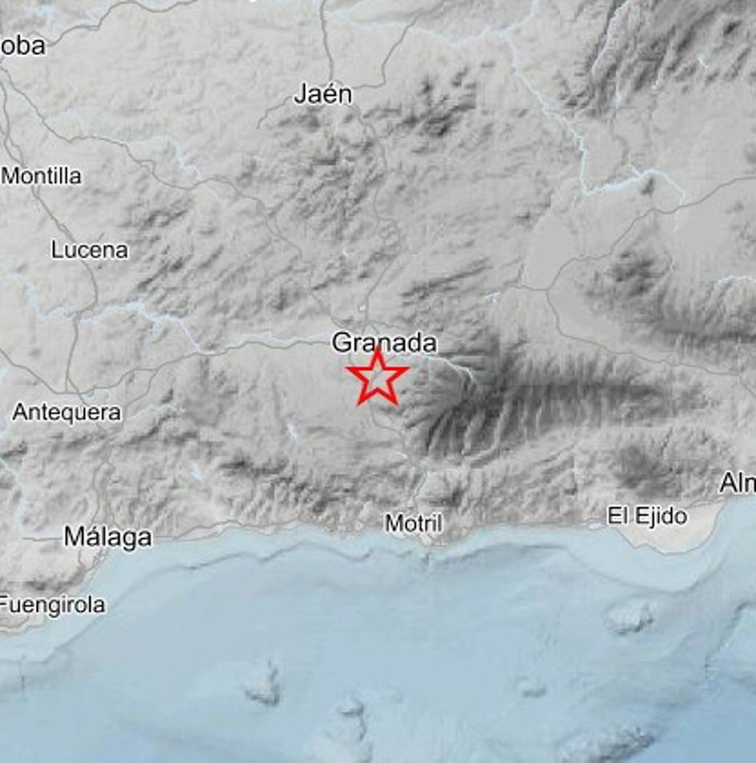 Punto exacto del terremoto sentido por la población de Villa de Otura (Granada) el 6 de septiembre (IGN)