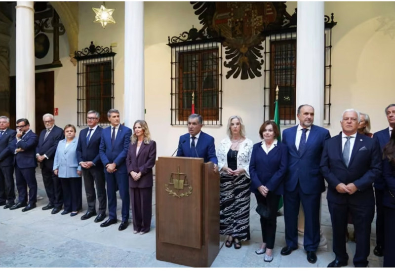 El presidente del TSJA, Lorenzo del Río, preside el acto de apertura del año judicial (ARSENIO ZURITA-EUROPA PRESS)